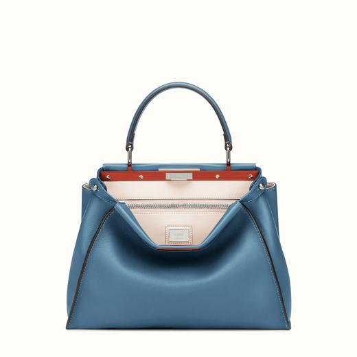 FENDI ピーカブー コピー ブルーレザー ハンドバッグ 8BN2903ZNF03HT